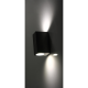 Wandleuchte McShine Square-E Edelstahl-Optik IP44 2x GU10 Aluminium Gehäuse