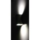 Wandleuchte McShine Square-E Edelstahl-Optik IP44 2x GU10 Aluminium Gehäuse