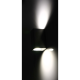 Wandleuchte McShine Square-E Edelstahl-Optik IP44 2x GU10 Aluminium Gehäuse