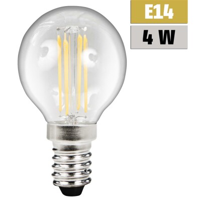 LED Filament Tropfenlampe McShine Filed E14 4W 490lm warmweiß