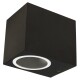 Wandleuchte McShine Square-A schwarz IP44 1x GU10 Aluminium Gehäuse