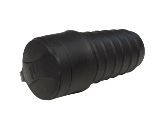 Gummi-Schutzkontakt-Kupplung McPower schwarz spritzwassergeschützt mit Deckel