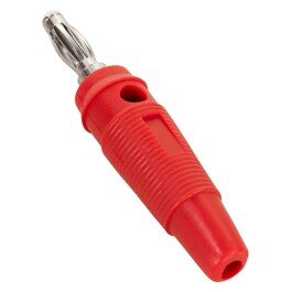 Bananen-Stecker McPower 4 mm Querloch Druckfeder rot