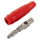 Bananen-Stecker McPower 4 mm Querloch Druckfeder rot