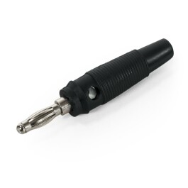 Bananen-Stecker McPower 4 mm Querloch Druckfeder schwarz