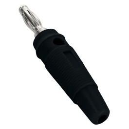 Bananen-Stecker McPower 4 mm Querloch Druckfeder schwarz