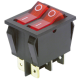 Wippenschalter McPower 6-polig rote Wippe 250V/15A Stellungen: EIN/AUS