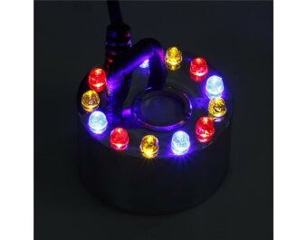 Ultraschall-Nebler / Zerstäuber McShine LED-12 mit 12 LEDs Farbwechsler