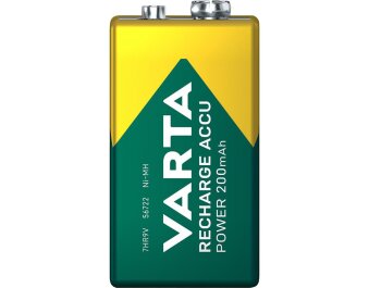 E-Blockbatterie VARTA Accu Power Ni-MH 200mA HR22 Typ 9V Block 1er-Blister