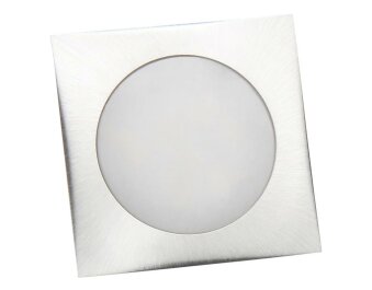 LED-Einbauleuchte McShine Fine 9 LEDs warmweiß 55x55mm quadratisch Edelstahl 60lm 0.5W