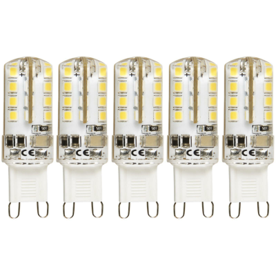 LED-Stiftsockellampe McShine Silicia G9 2,3W 180 lm warmweiß 5er-Pack