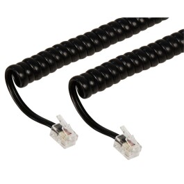 Telefonhörer-Spiralkabel McPower RJ10-Stecker (4P4C)...