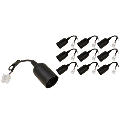Renovierfassung McShine E27 mit 11cm Kabel und Aufhänger 10er-Pack