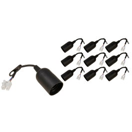 Renovierfassung McShine E27 mit 11cm Kabel und Aufhänger 10er-Pack