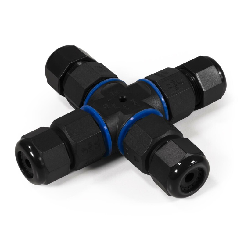 AOHUA Q20 Wasserdichte Kabelverbinder 3-polig IP68 - Für Solar & Außenbereich, 4 Stück