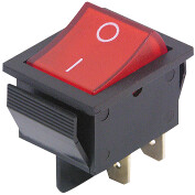 Wippenschalter McPower 4-polig beleuchtete Wippe 250V/15A Stellungen: EIN/AUS