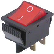 Wippenschalter McPower 4-polig beleuchtete Wippe 250V/15A Stellungen: EIN/AUS