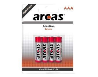 Micro-Batterie Alkaline 1,5V Typ AAA/LR03 4er-Pack