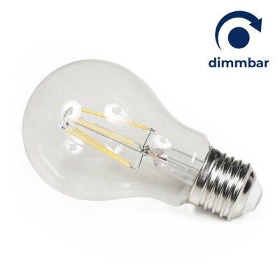 LED Filament Glühlampe McShine Filed E27 6W 620 lm warmweiß dimmbar klar