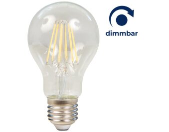 LED Filament Glühlampe McShine Filed E27 7W 820 lm warmweiß dimmbar klar