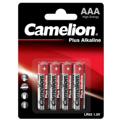 Micro-Batterie CAMELION Plus Alkaline 1,5 V Typ AAA/LR03 4er-Blister