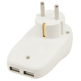 Zwischenstecker McPower mit 2x USB 5V max 2,1A Steckdose 230V/16A