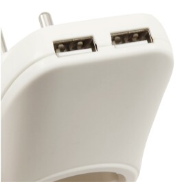 Zwischenstecker McPower mit 2x USB 5V max 2,1A Steckdose 230V/16A