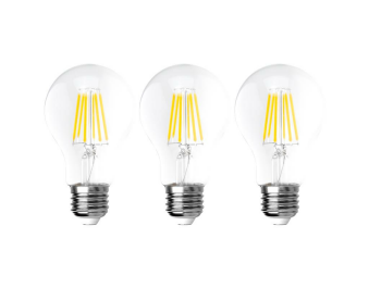 LED Filament Set McShine 3x Glühlampe E27 8W 1055lm warmweiß klar