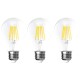 LED Filament Set McShine 3x Glühlampe E27 8W 1055lm warmweiß klar
