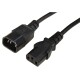 Netz-Verlängerungskabel 1,8 m Kaltgeräte-Stecker/Kupplung schwarz