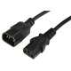 Netz-Verlängerungskabel 1,8 m Kaltgeräte-Stecker/Kupplung schwarz