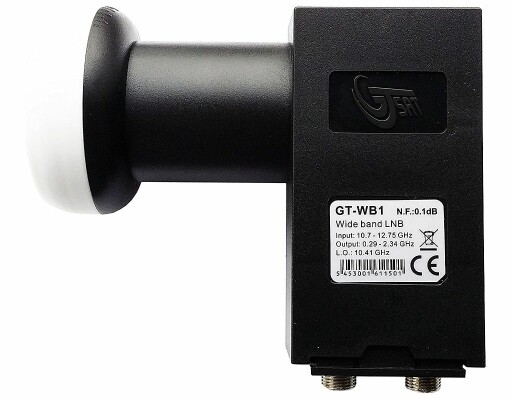 GT-Sat GT-WB1 Wideband LNB V/H 10.41 GHz schwarz