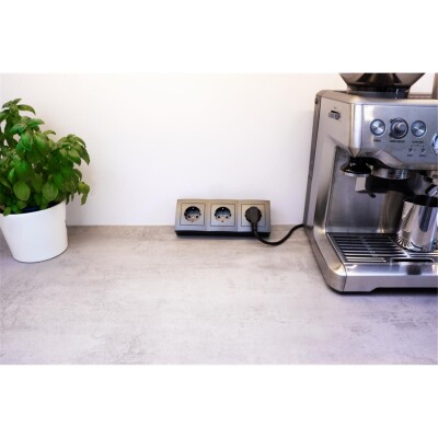 Steckdosenblock McPower Flair 250V~/16A Aufbau Anthrazit 3-fach Steckdose