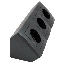 Steckdosenblock McPower Flair 250V~/16A Aufbau Anthrazit...