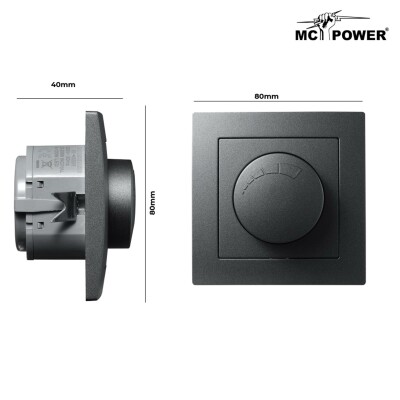 LED-Dimmer für elektronische Trafos McPower Flair 250V/300W Memory-Funktion