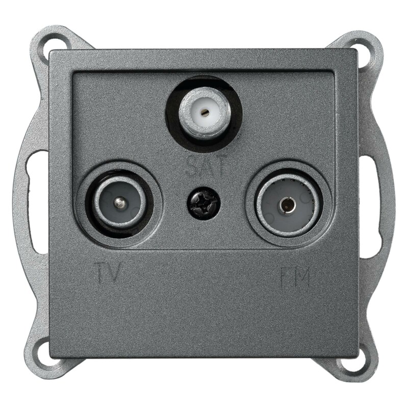 Antennendose McPower Flair für TV Radio und Sat UP anthrazit günstig k