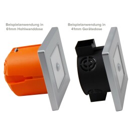 LED-Wand-Einbauleuchte McShine LWE-86SB 2W 150lm warmweiß silberner Rahmen