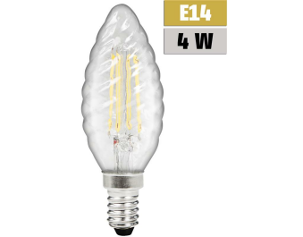 LED Filament Kerzenlampe gedreht McShine Filed E14 4W 490...