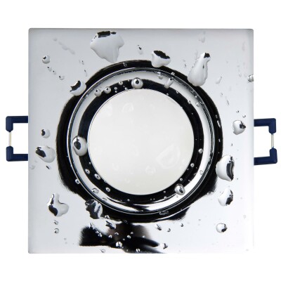 Einbaurahmen McShine DL-54 eckig Clip-Verschluss IP44 Chrom