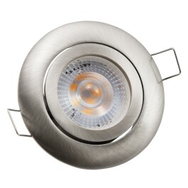 LED-Einbauleuchte McShine Eco-50 5W 400lm 3000K Edelstahl gebürstet