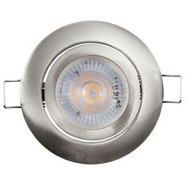 LED-Einbauleuchte McShine Eco-50 5W 400lm 3000K Edelstahl gebürstet