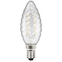 LED Filament Kerzenlampe gedreht McShine Filed E14 2W 260 lm warmweiß klar