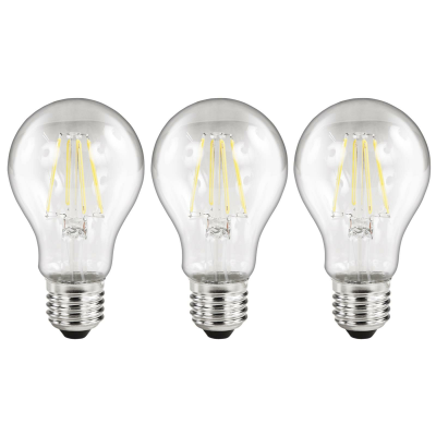 LED Filament Set McShine 3x Glühlampe E27 2W 200lm warmweiß klar