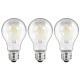 LED Filament Set McShine 3x Glühlampe E27 2W 200lm warmweiß klar