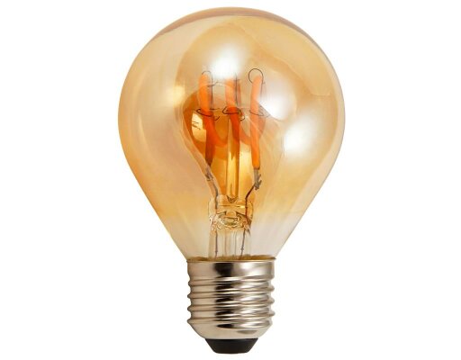LED Filament Tropfenlampe McShine Retro E27 2W 150lm warmweiß,goldenes Glas
