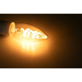 LED Filament Kerzenlampe McShine Retro E14 2W 150lm warmweiß goldenes Glas