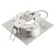 Einbaurahmen McShine DL-304 eckig 108x108mm GX53 Eisen gebürstet