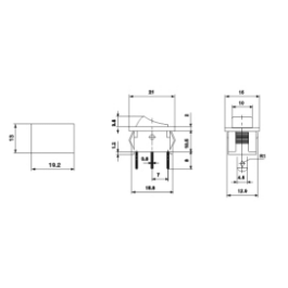 Mini-Wippenschalter McPower 2-polig schwarze Wippe mit...