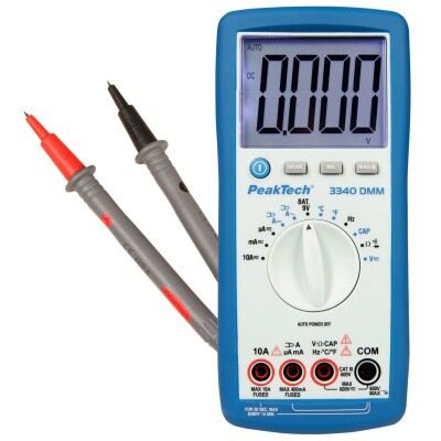 Digital-Multimeter PeakTech P3340 4000 Counts 600V AC/DC 10A AC/DC Auto-Range