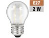 LED Filament Tropfenlampe McShine Filed E27 2W 260Lm warmweiß klar